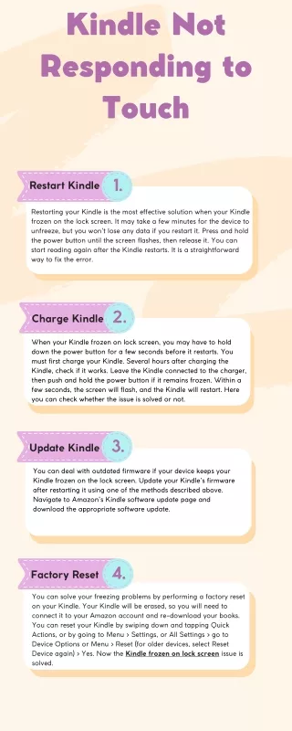 kindle not responding to touch