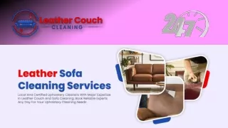 Leather Upholstery Cleaning