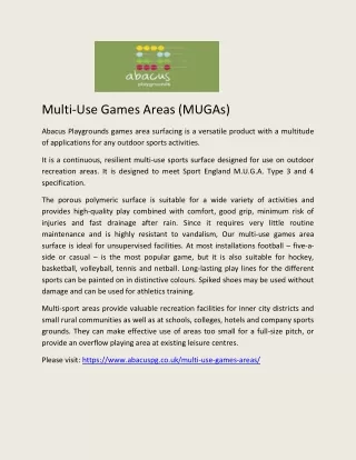Multi-Use Games Areas (MUGAs) - Abacus Playgrounds