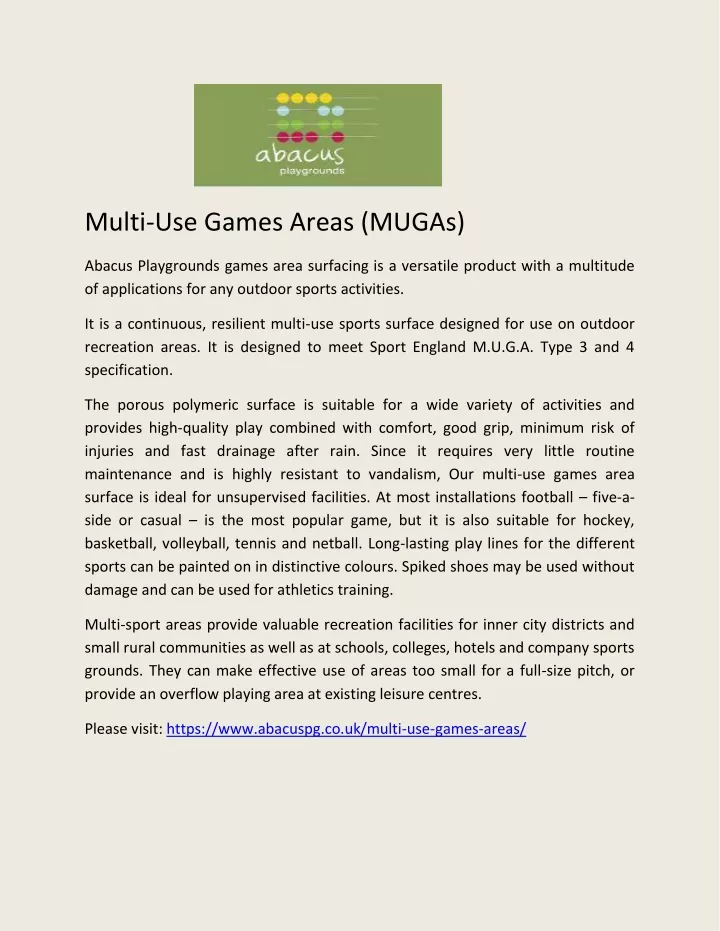 multi use games areas mugas