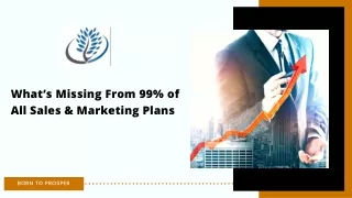 What’s Missing From 99% of All Sales & Marketing Plans