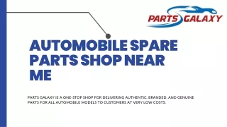 Automobile Spare Parts Shop Near Me  Parts Galaxy