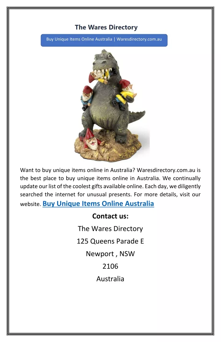 buy unique items online australia waresdirectory