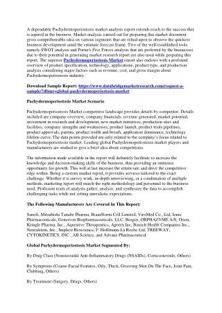 a dependable pachydermoperiostosis market
