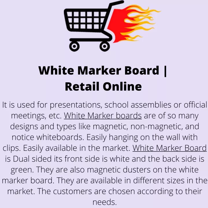white marker board retail online
