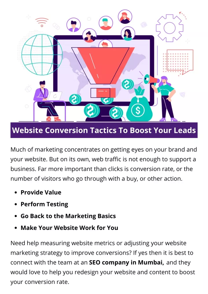 website conversion tactics to boost your leads