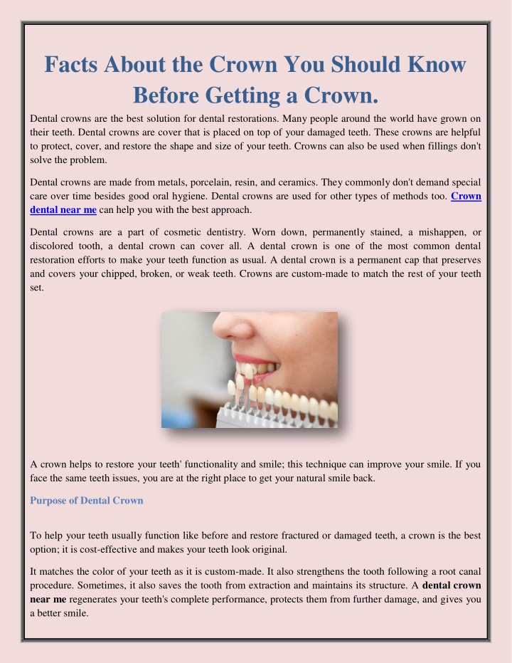 facts about the crown you should know before