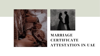 Marriage certificate attestation in UAE