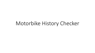 Motorbike History Check - The Auto Experts