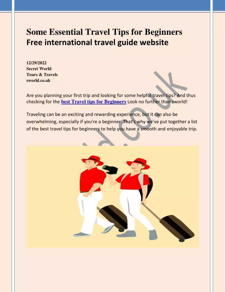 some essential travel tips for beginners free