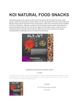 KOI NATURAL FOOD SNACKS