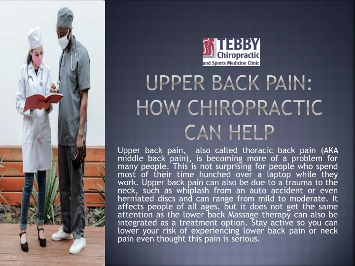 upper back pain how chiropractic can help