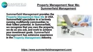 Property Management Near Me- Summerfield Management