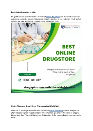 Best Online Pharmacy in USA with Quick & Easy Delivery