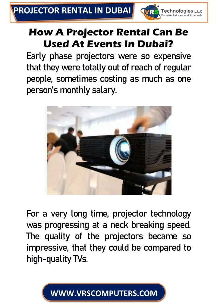 projector rental in dubai