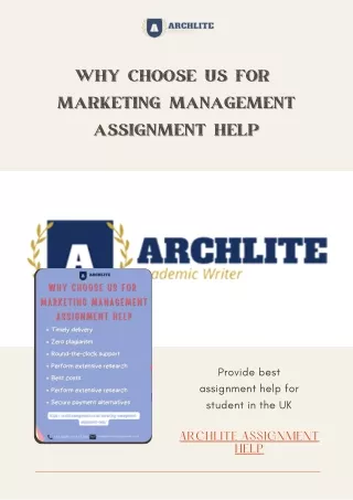 Why choose us for Marketing Management Assignment Help