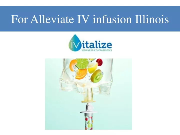 for alleviate iv infusion illinois