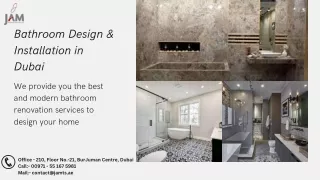 Exploring Bathroom Design & Installation in Dubai