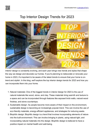 Top Interior Design Trends for 2023