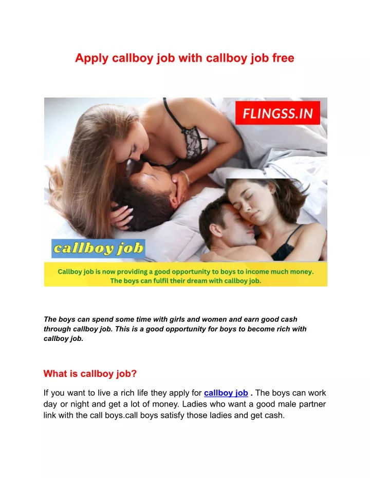 apply callboy job with callboy job free