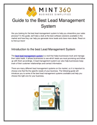 Guide to the Best Lead Management System