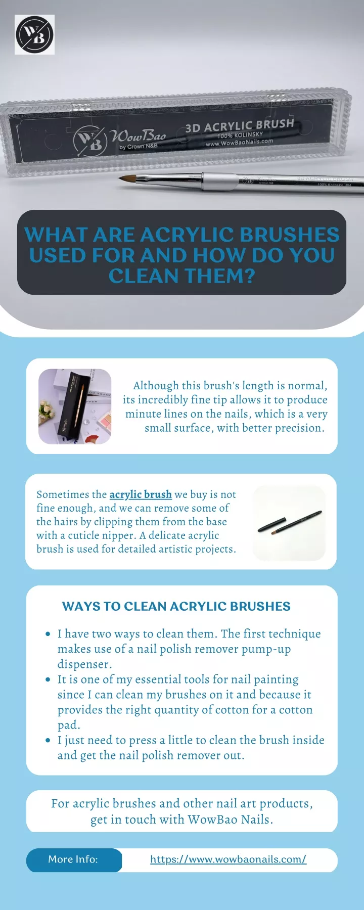 what are acrylic brushes used