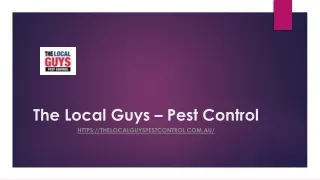 Pest Control Sydney | Thelocalguyspestcontrol.com.au