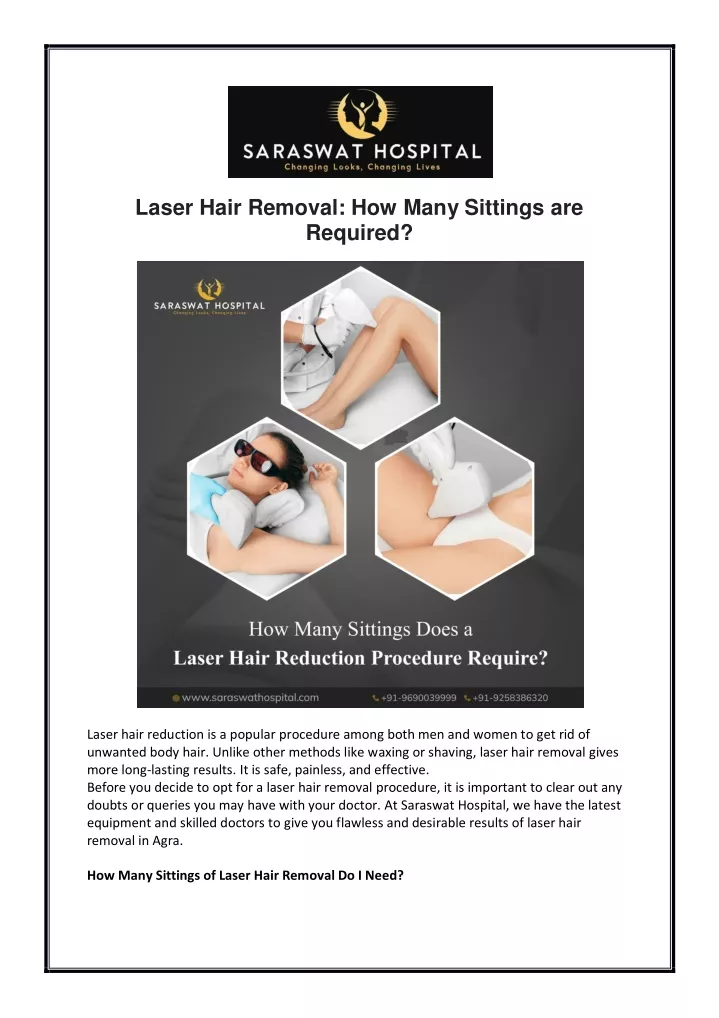 laser hair removal how many sittings are required