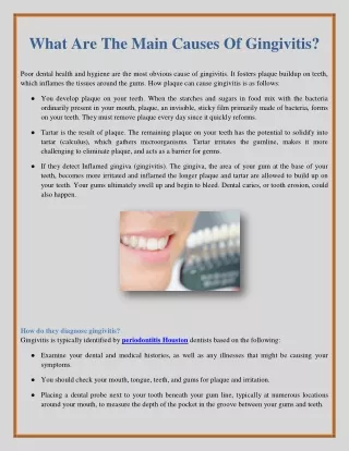 What Are The Main Causes Of Gingivitis