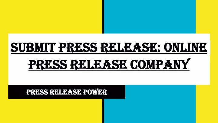 submit press release online press release company