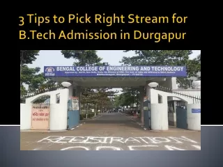 3 Tips to Pick Right Stream for B.Tech Admission in Durgapur