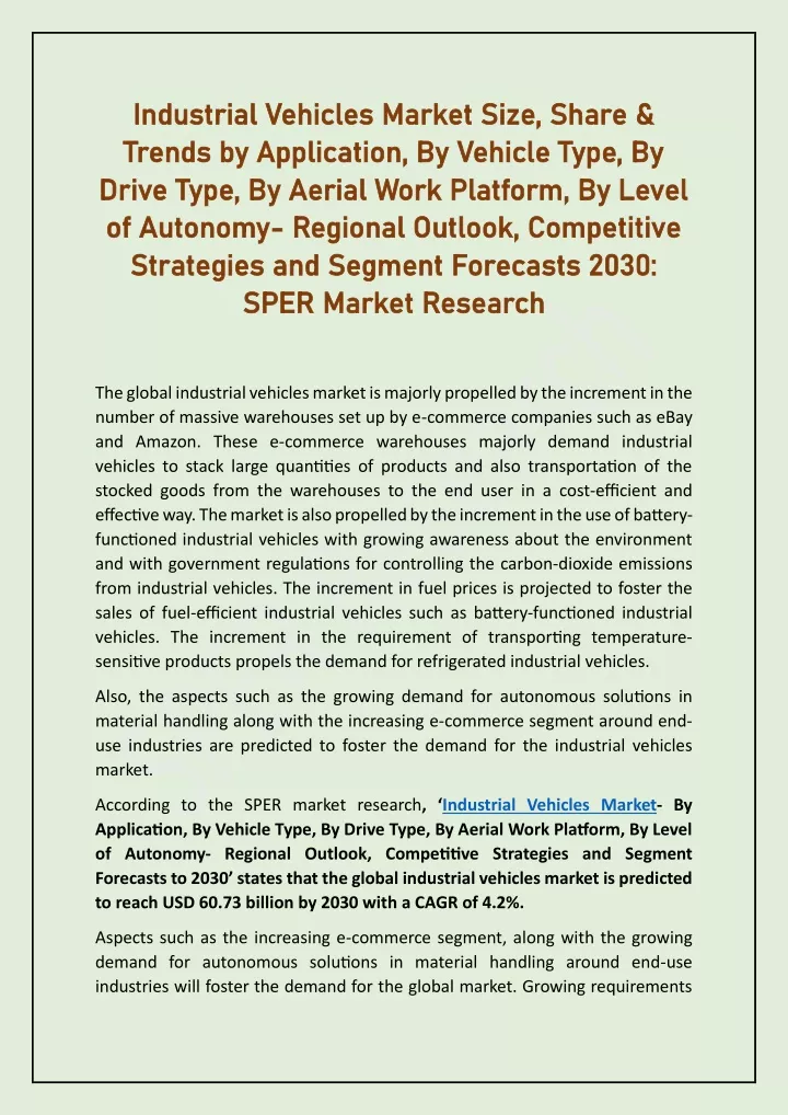 industrial vehicles market size share industrial