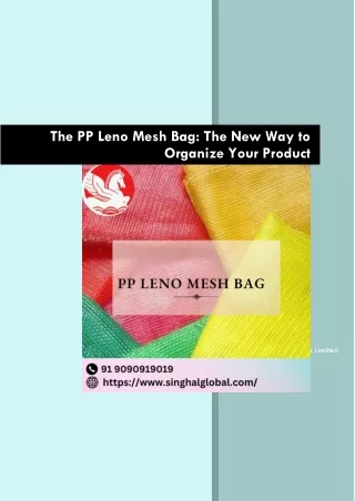 The PP Leno Mesh Bag The New Way to Organize Your Product