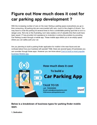 figure out how much does it cost for car parking