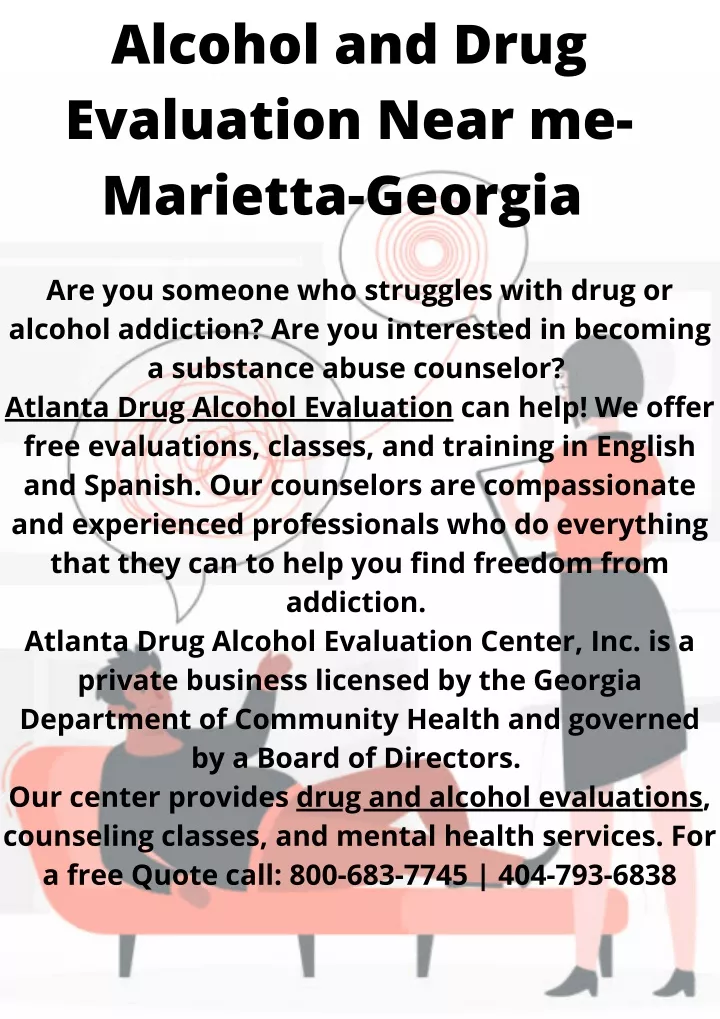 alcohol and drug evaluation near me marietta