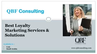 Best Loyalty consulting company - QBF Consulting