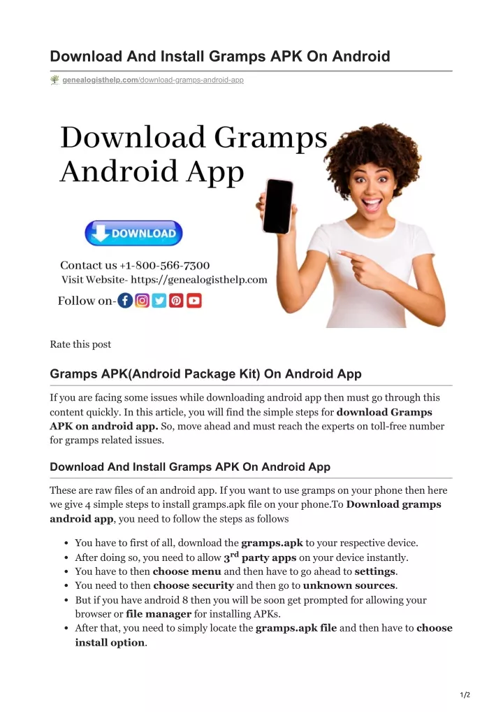 download and install gramps apk on android