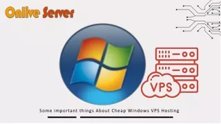 Some important things About Cheap Windows VPS Hosting