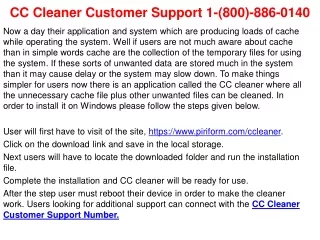 1-(800)-886-0140  CCleaner Customer Support Number