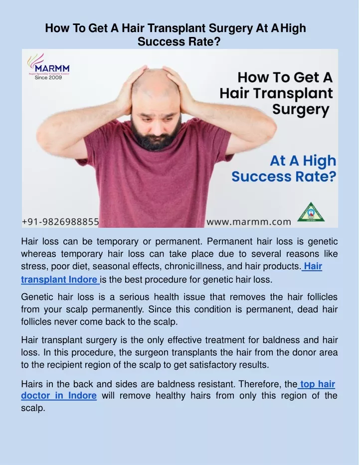 how to get a hair transplant surgery at a high