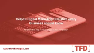 Helpful Digital Marketing Statistics every Business should know