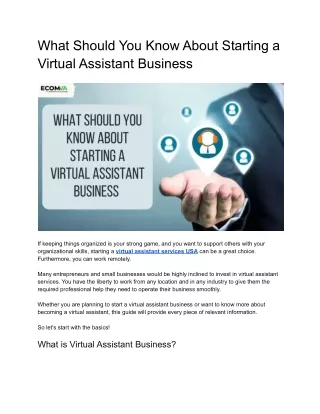 what should you know about starting a virtual