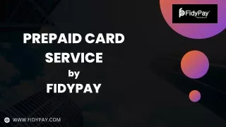 prepaid card service by fidypay