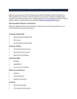 IBM Security QRadar SIEM Training Course Online (1)