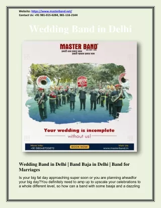 Wedding Band in Delhi | Band Baja in Delhi | Band for Marriages