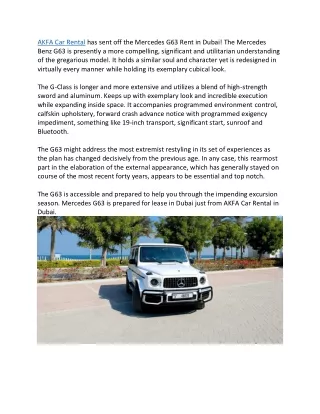 akfa car rental has sent off the mercedes
