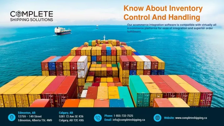 know about inventory control and handling