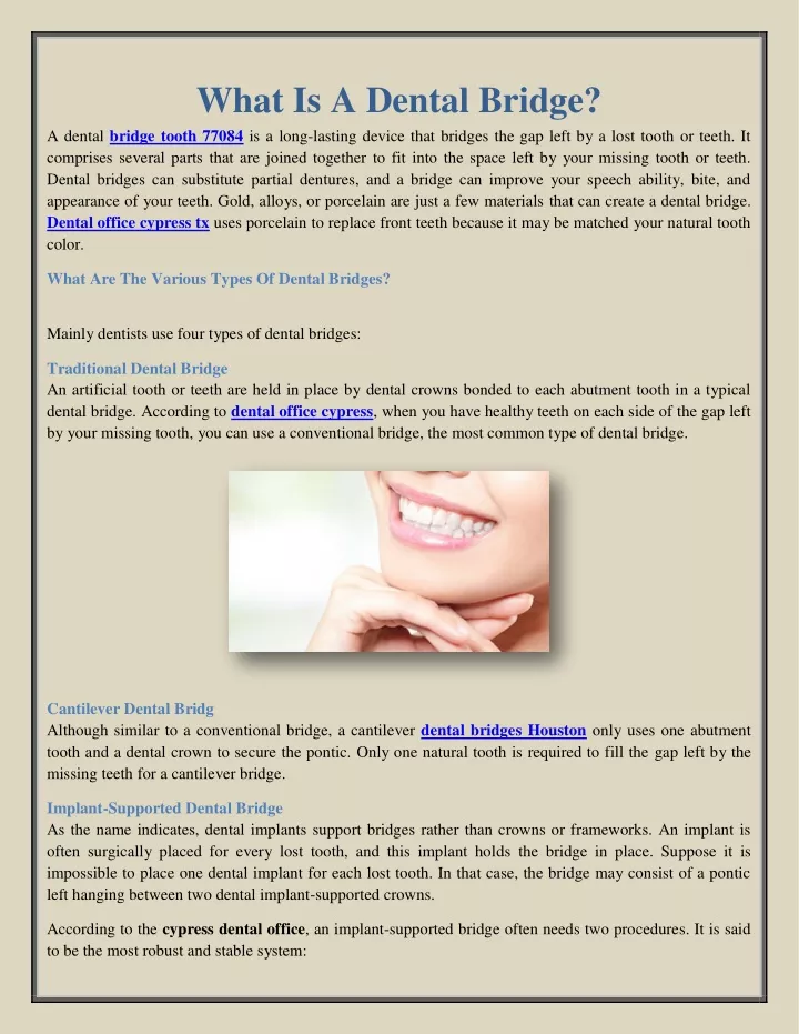 what is a dental bridge a dental bridge tooth