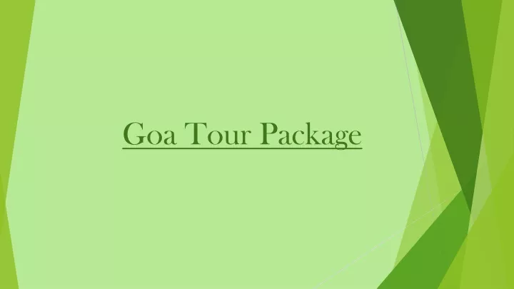 goa tour package