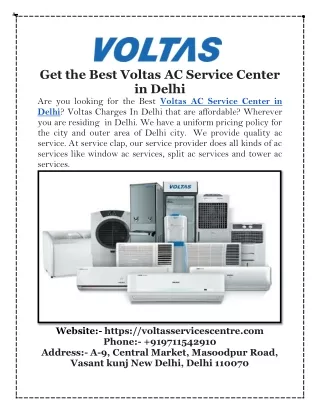 get the best voltas ac service center in delhi
